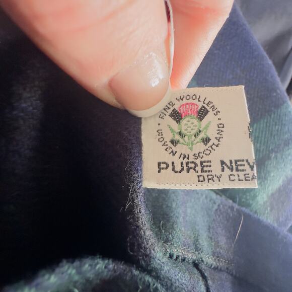 Macnab Scottish Tartan Wool Kilt Skirt Women’s L Plaid Wrap Pleated Fringe 32” - Picture 5 of 10